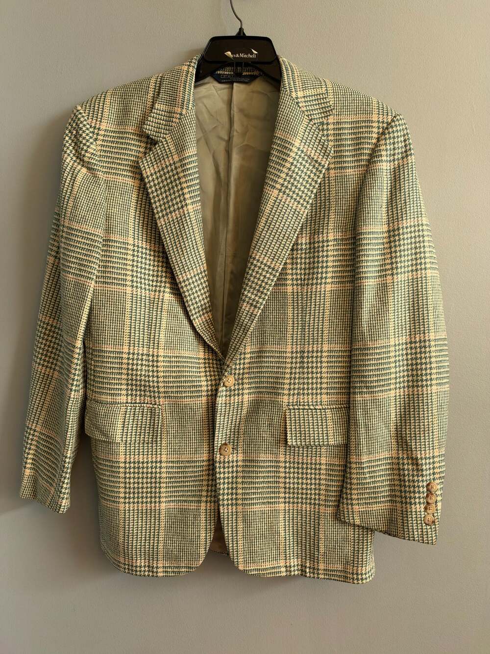 Polo Ralph Lauren Vintage Plaid Two-Button Blazer Made in USA